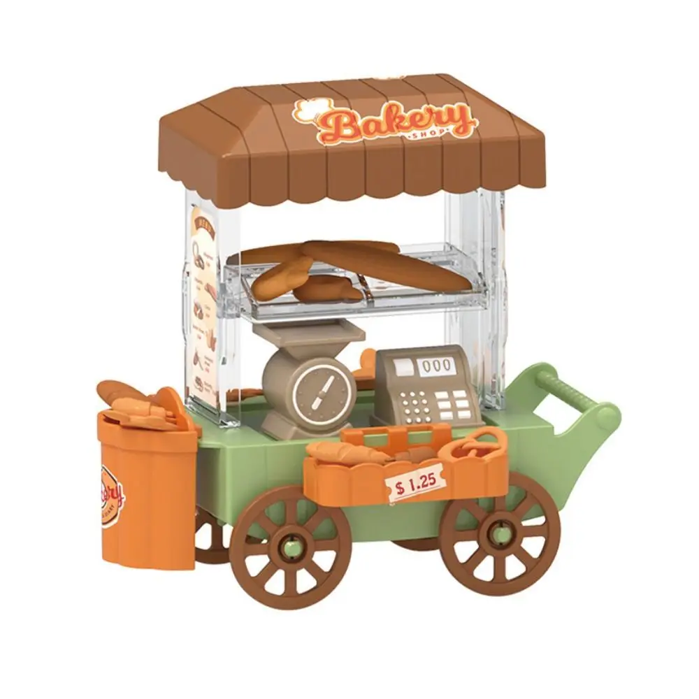 Simpatico supporto da dessert camion dei gelati giocattolo luminoso mini camion del pane fai da te colorato mini camion giocattolo per bambini con supporto per alimenti per bambini