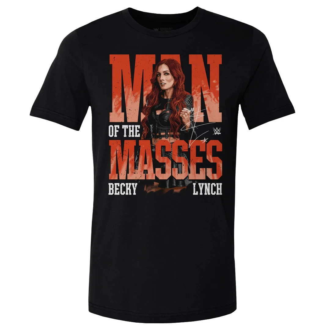 2024 Summer Men's 3D Printed Wrestler Becky Lynch T-shirt Children's Street Sports Top