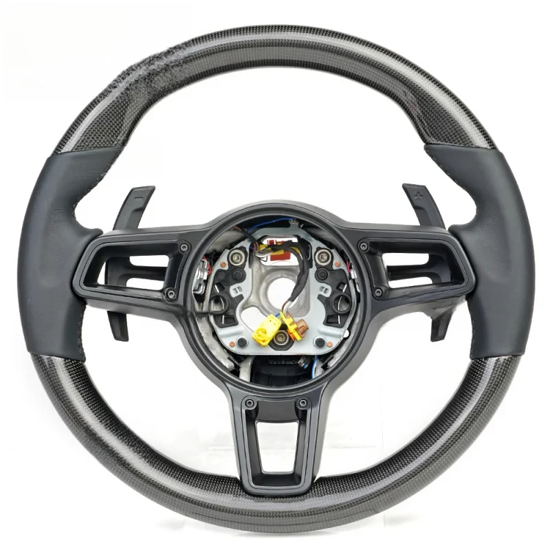 Carbon fiber modified car steering wheel button frame assembly