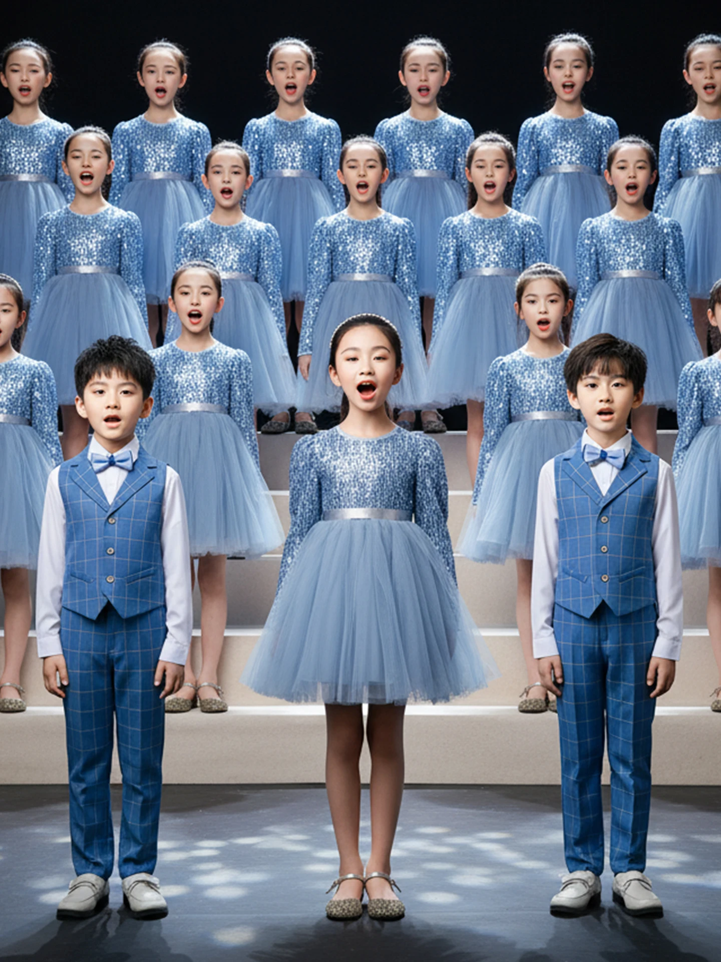 

Patriotic Children's Performance Outfit Primary School Girls Chorus Red Song Speech Cetition Costume National Stage Wear