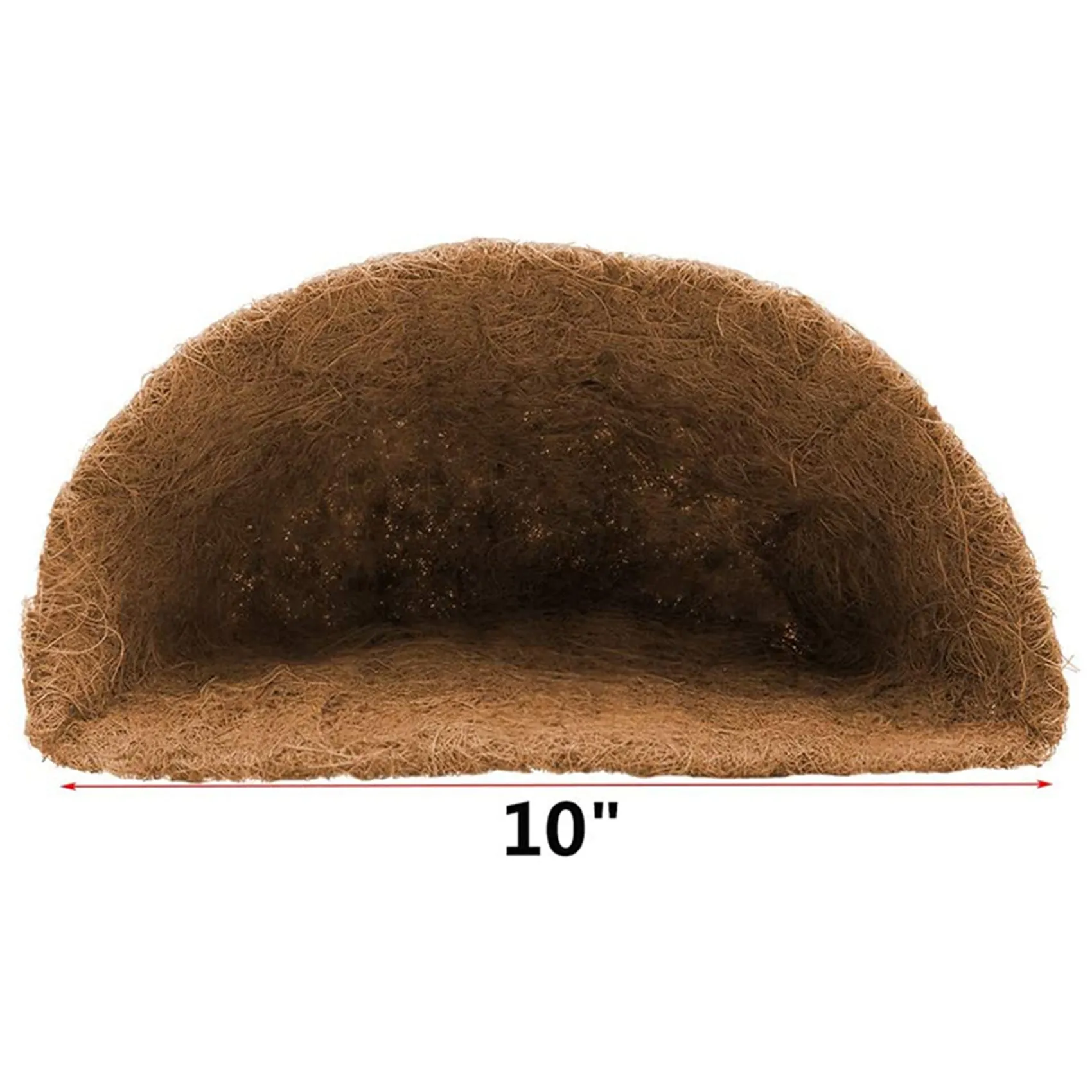 

AS94-Half Round Coco Liner,Half Circle Wall Planter Coco Fiber Replacement Liners For Wall Hanging Baskets 6Pack 14 Inch