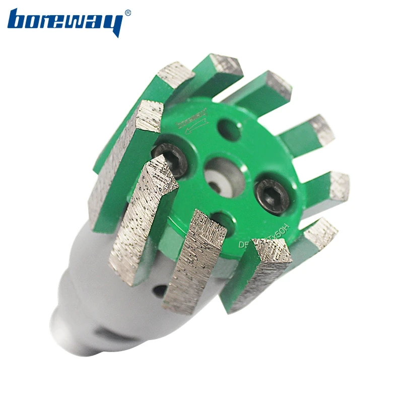 

Boreway D50X30Tx10H Diamond Segmented Gauging Stubbing Wheels With Dia.37 Connector For Granite Marble Block Stone Quartz Slab