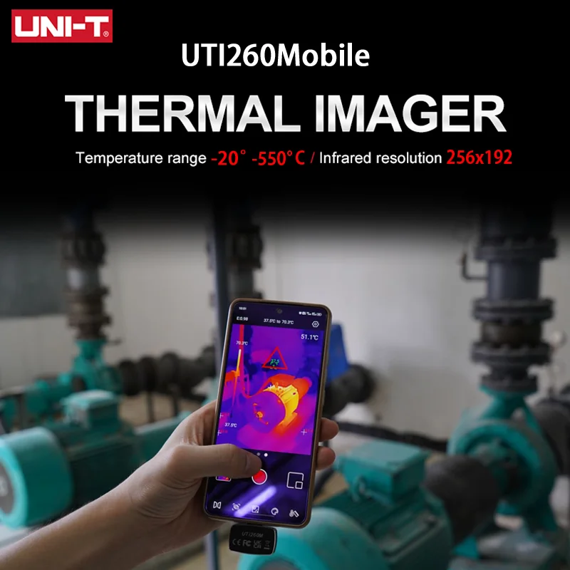 多機能赤外線熱画像UNI-T m,PCB回路,産業用熱検出器,スマートフォンツール用の赤外線カメラ