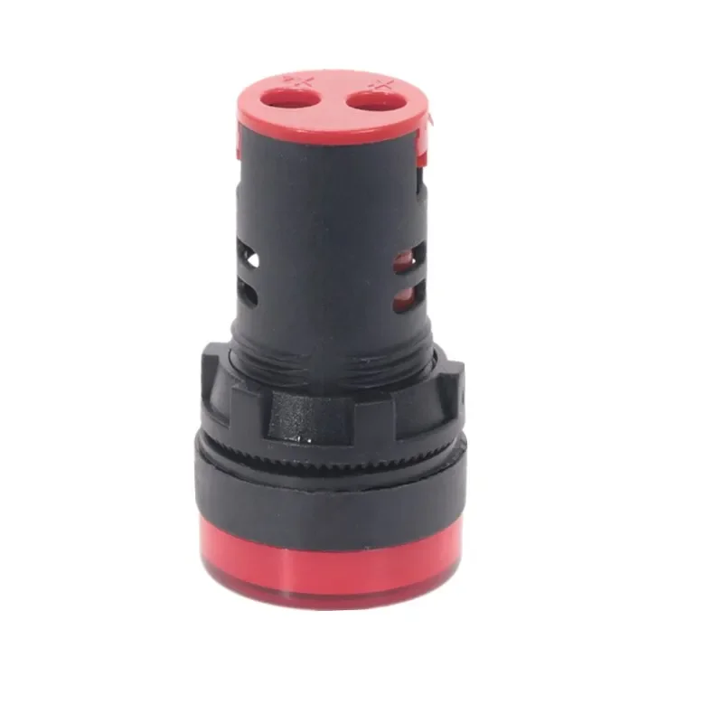 10Pcs Red Button 22mm Panel Mount LED Power Indicator Pilot Signal Light Lamp AD16-22 12V 24V 110V 220V