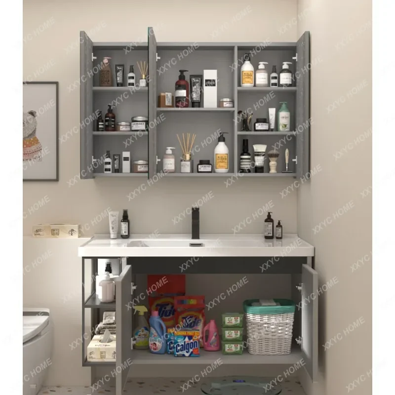 Stainless Steel Paint Bathroom Cabinet Combination Bathroom Table Toilet Hand Washing Wash Basin Ceramic Whole Washbin