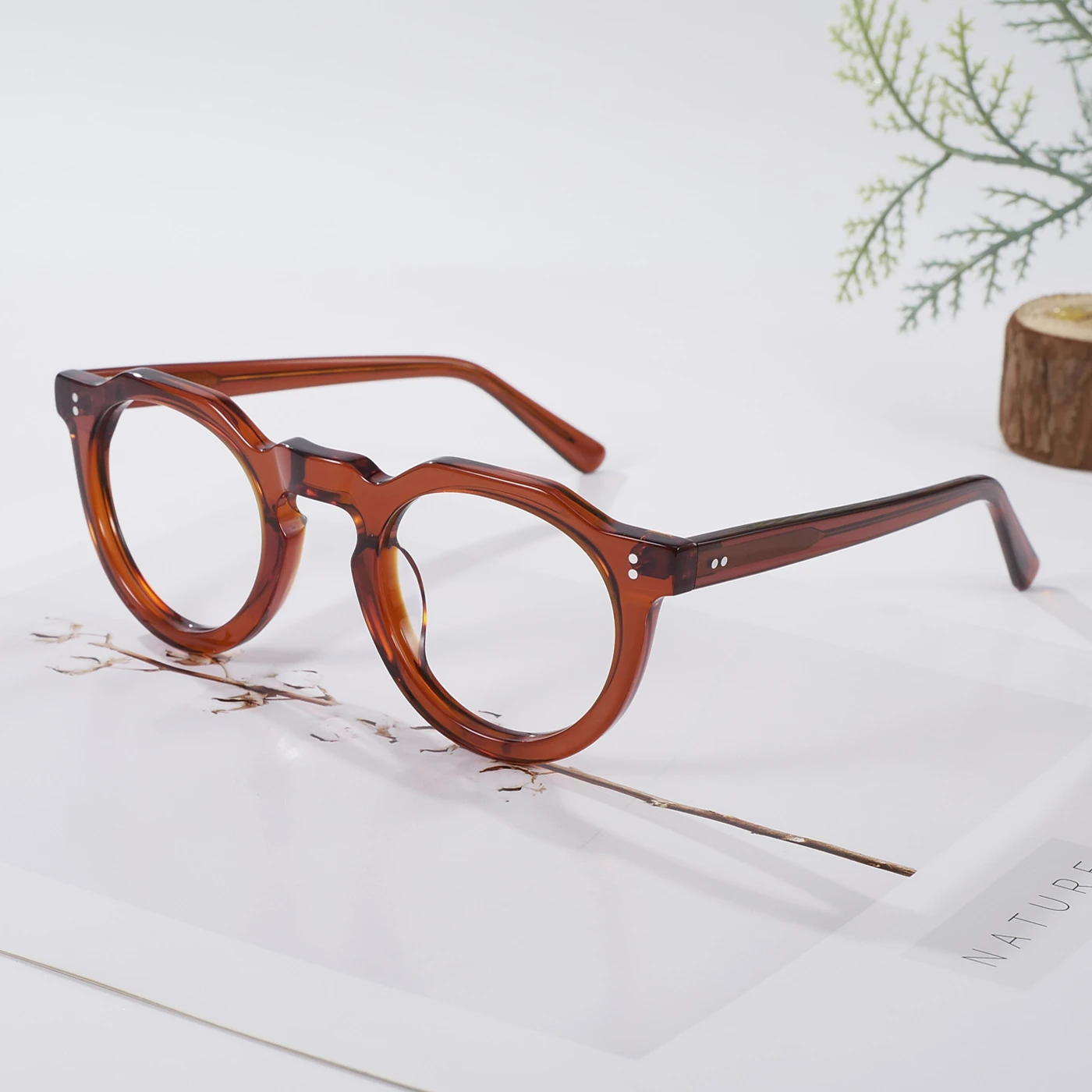 

Top Quality Acetate Retro Round Glasses Frame Men Handmade Trendy Eyeglasses Women Japanese Classic Vintage Eyewear Spectacles