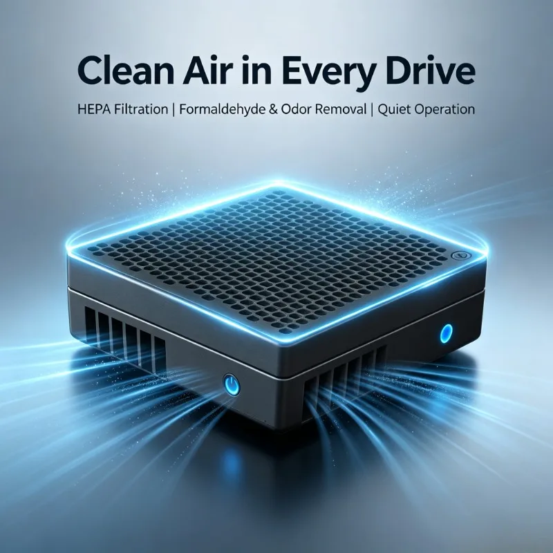 Broad Car / Desktop Air Purifier, Formaldehyde Odor PM2.5 & Car Exhaust Removal, Vehicle Air Purifier FC3