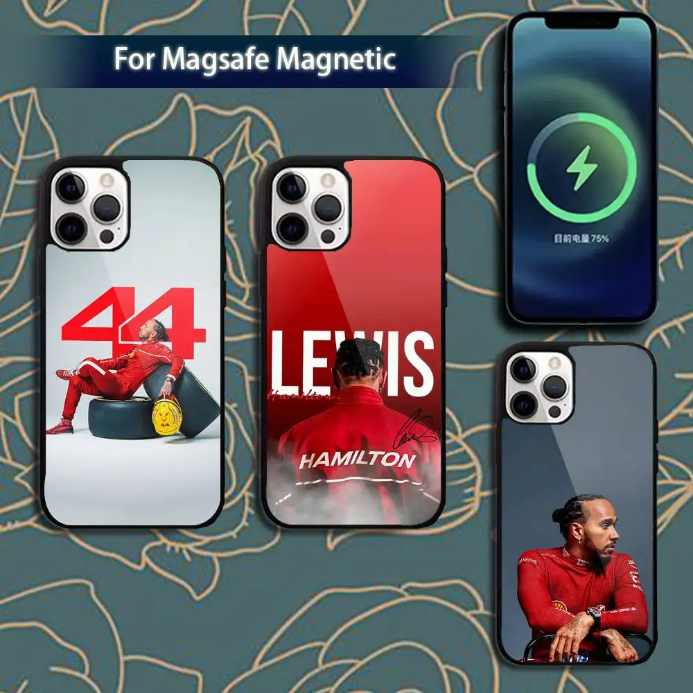 

44 L-Lewis H-Hamilton-S Phone Case For iPhone 16,15,14,13,12,11,Pro,Max,Plus,Mini,Magsafe,Magnetic Wireless Charging Case