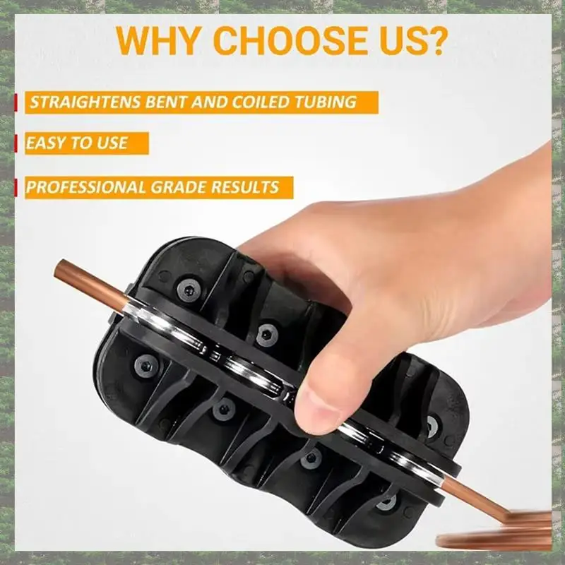 Best Of 2025-Strumento per raddrizzare tubi universali Piastra per tubi portatile nera per strumento per raddrizzare tubi piegati C