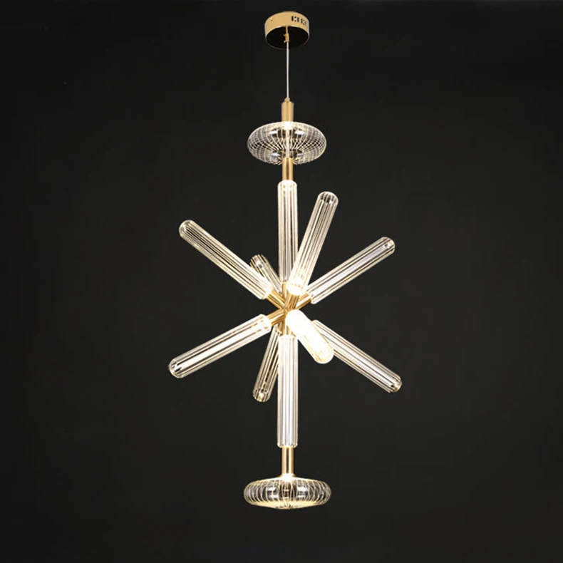 Novelty Clear Glass Gold Chandeliers