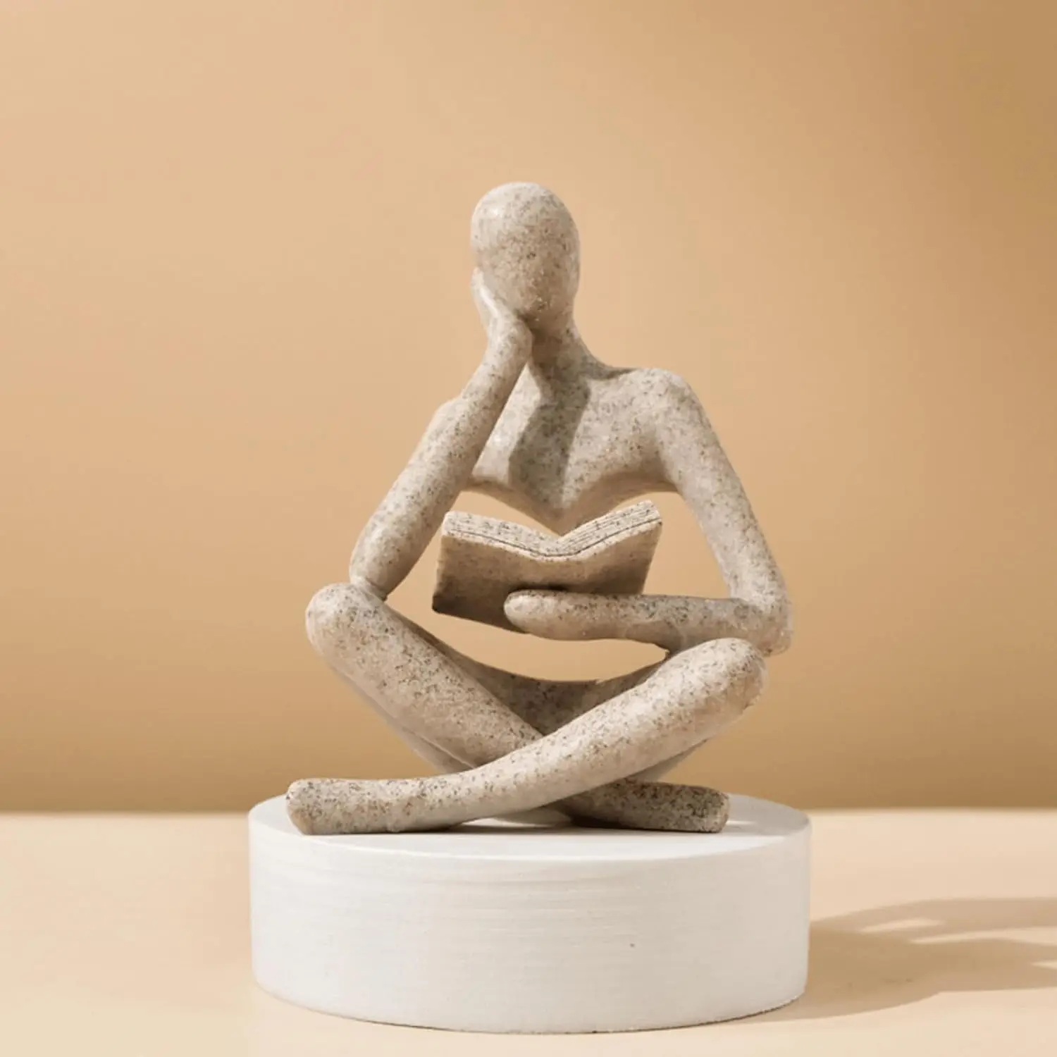 

Creative Abstract Thinker Bookend for Home Decor, Study Shelf Accent, Thoughtful Gift