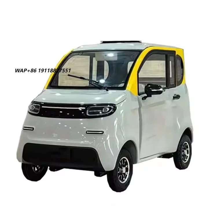 Factory Customization Cheap Price Enclosed Small Electric Car 2 Doors 4 Wheel with Handle Bar