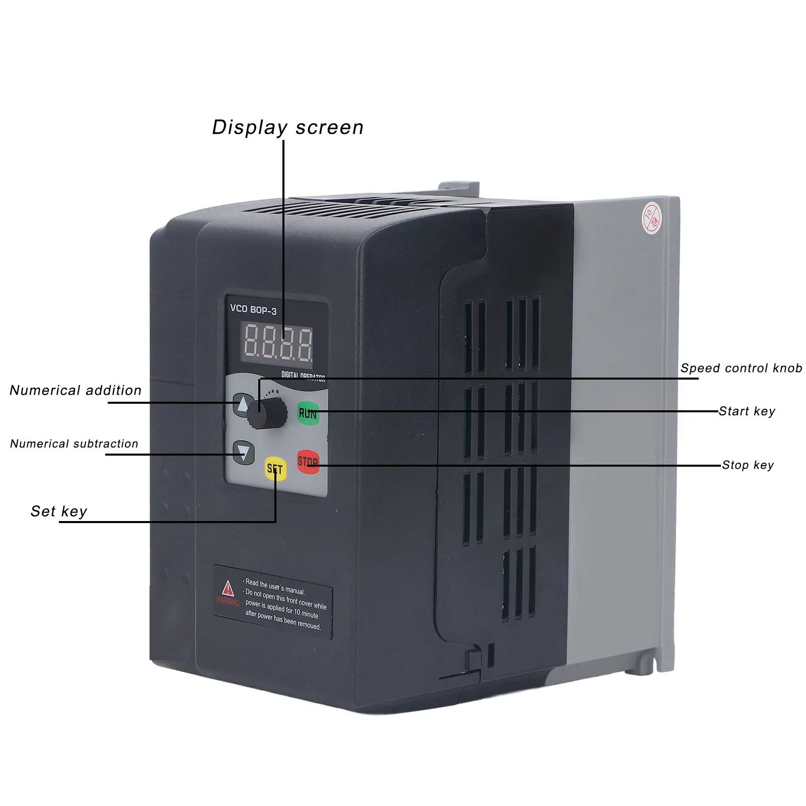 Single to 3 Phase VFD Motor Control Inverter Variable Frequency Drive Single to 3 Phase VFD Input 0‑240V Output Motor Control