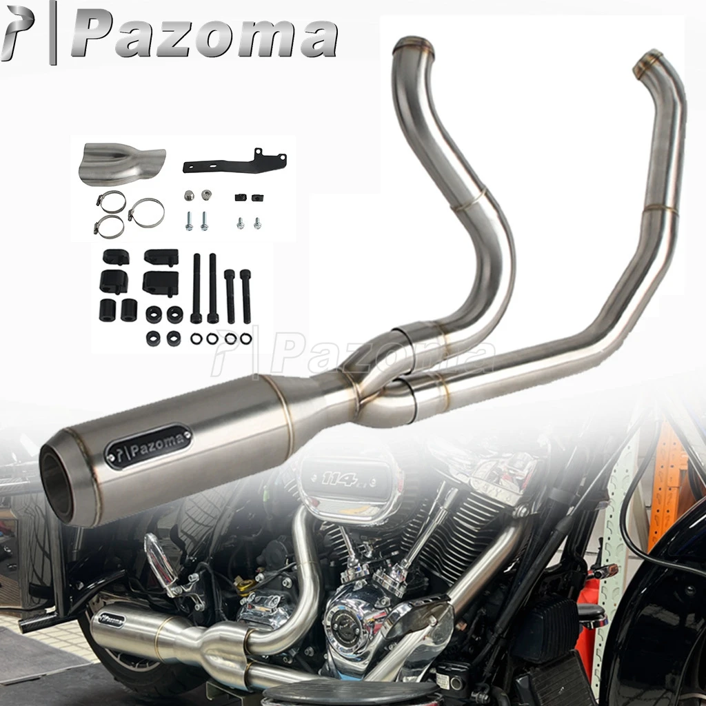 

Motorcycle Killer Muffler Exhaust System For Harley Touring CVO Street Electra Road Glide ST FLHT FLHR FLHX FLTRX FLTRU 2017-25