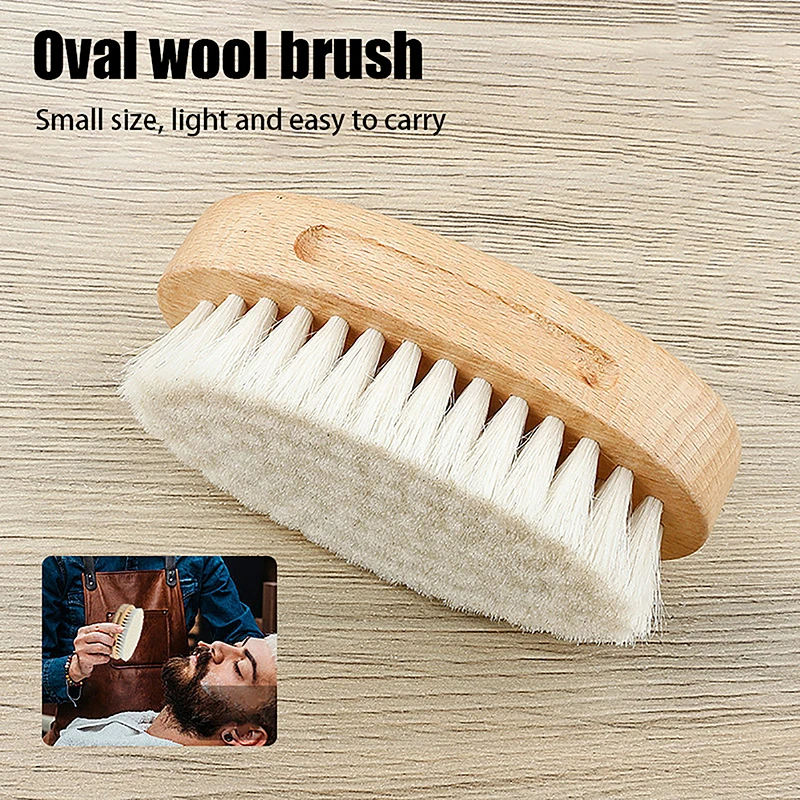 

Wool Professional Barber Shaving Beard Brush Men Shave Beard Brush Face Mustache Carving Cleaning Brush Salon
