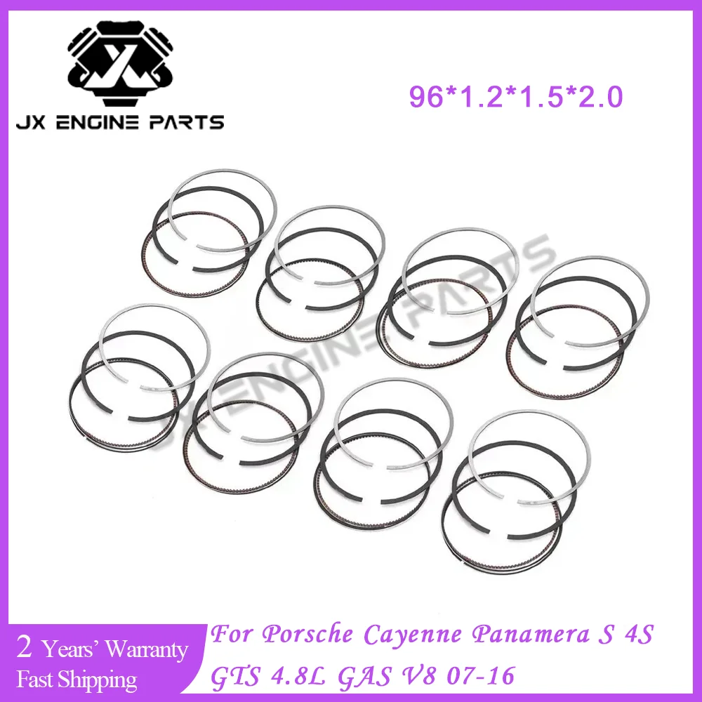 Engine 96MM Piston Ring Set STD For Porsche 4.8 L Cayenne Panamera S GTS Turbo S 07-19 GAS 4.8L 4.8T 970 9PA M48.01 MCF.TB