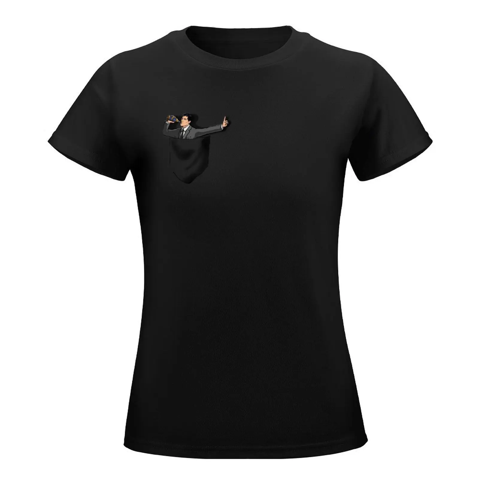 Pocket ARCHER T-Shirt tees animal print shirt for girls cute clothes tops Woman clothes