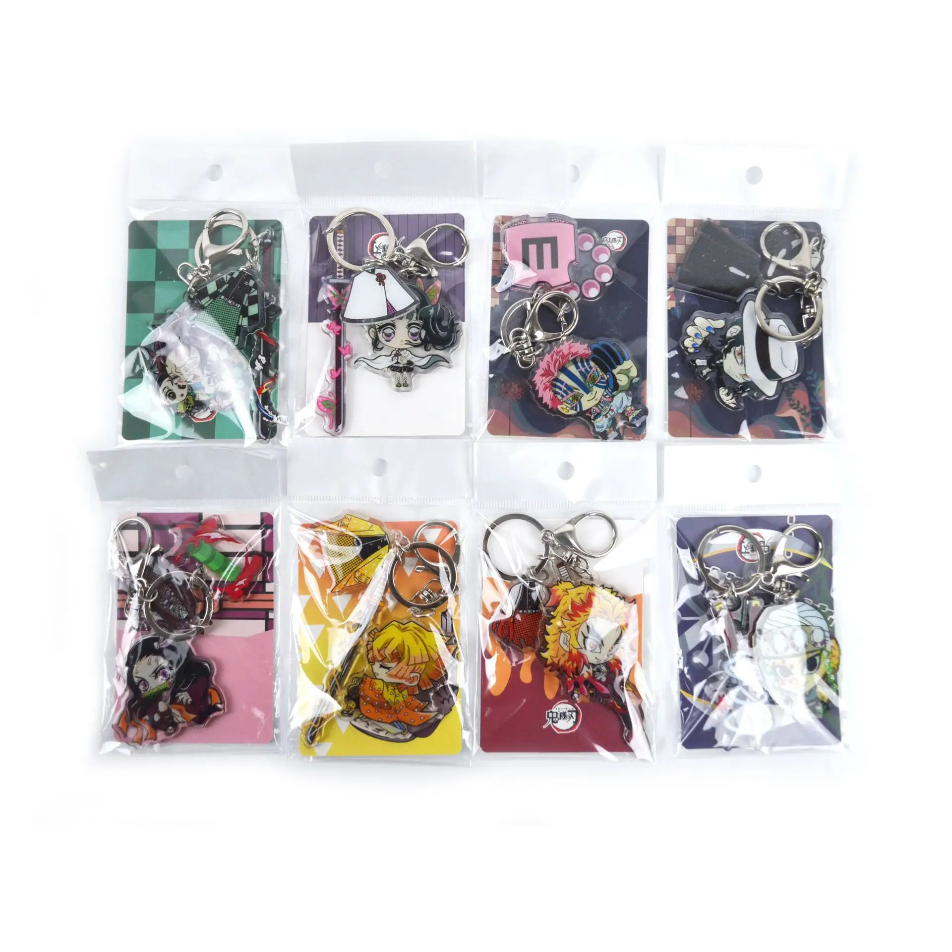 أنيمي شيطان القاتل المفاتيح كيميتسو لا يابا الاكريليك قلادة مانغا حلقة رئيسية حقيبة الظهر مفتاح سلسلة تأثيري لعبة كيرينغ ACG السلع #4