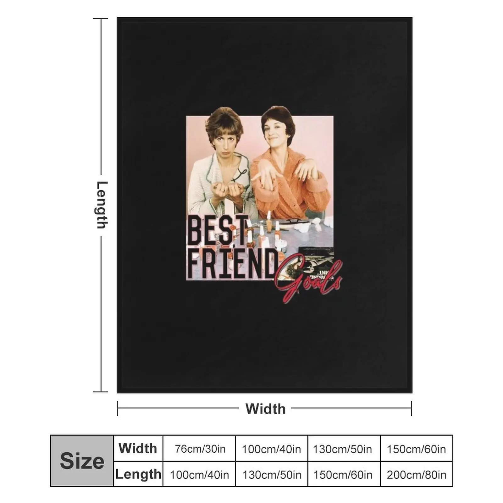 Best Friend Goals Posters and Art Throw Blanket