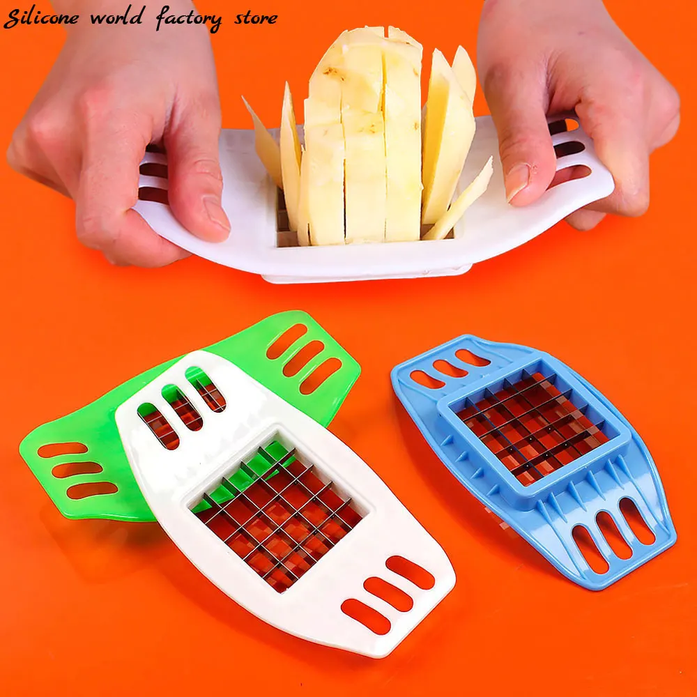 

Silicone World Potato Slicer Multifunctional Kitchen Gadget Vegetable Cutter Chopper French Fry Making Tools Cutting Fries Tool