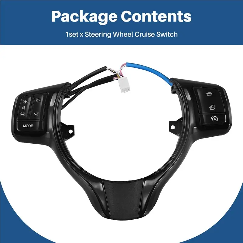 AB16-سيارة متعددة الوظائف عجلة القيادة مثبت السرعة زر التبديل 84250-0D020 لتويوتا يارس 12-18 Verso-S 12-14 #3