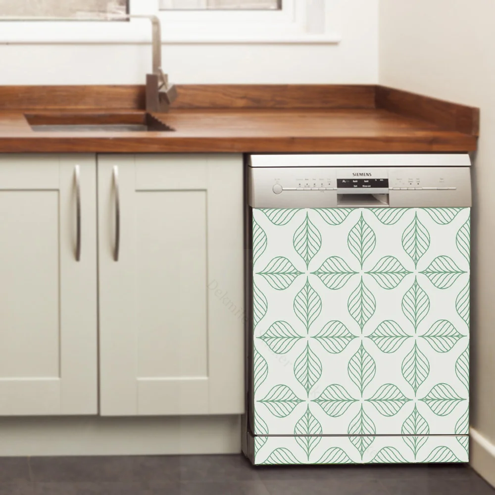 DIY Dishwasher Cover Kitchen Accessories Room Decor Wall Stickers Simple Geometry Kitchen Decor Furniture Stickers Wallpaper