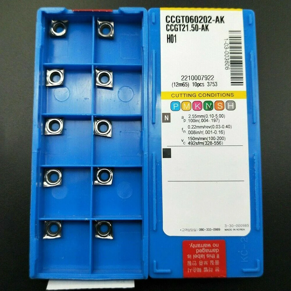 Performance CCMT060202 CCGT060202AK H01 CCGT21 50 5 Carbide Aluminum Turning Insert for Any Machining Environment