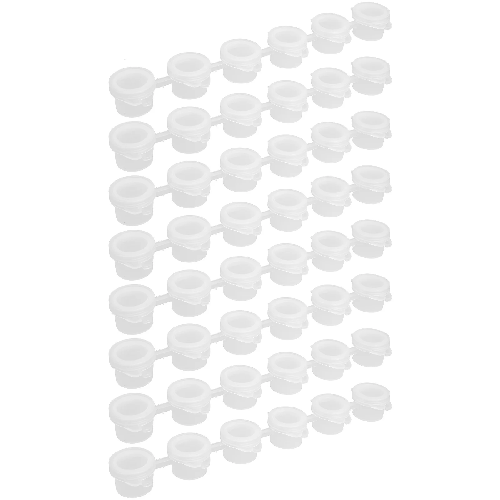 40 قطعة من شرائط الطلاء، حاويات تخزين من البولي إيثيلين، غطاء شفاف، صندوق أصباغ متين للوازم المدرسية، أكواب صبغات اللوحة