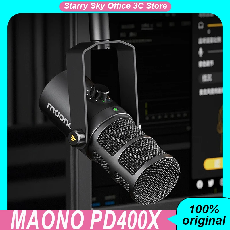 Maono PD400X Professional Microphones Usb/Xlr Dynamic All Metal Built In Sound Card Live Dubbing, Recording, Singing Custom Mic