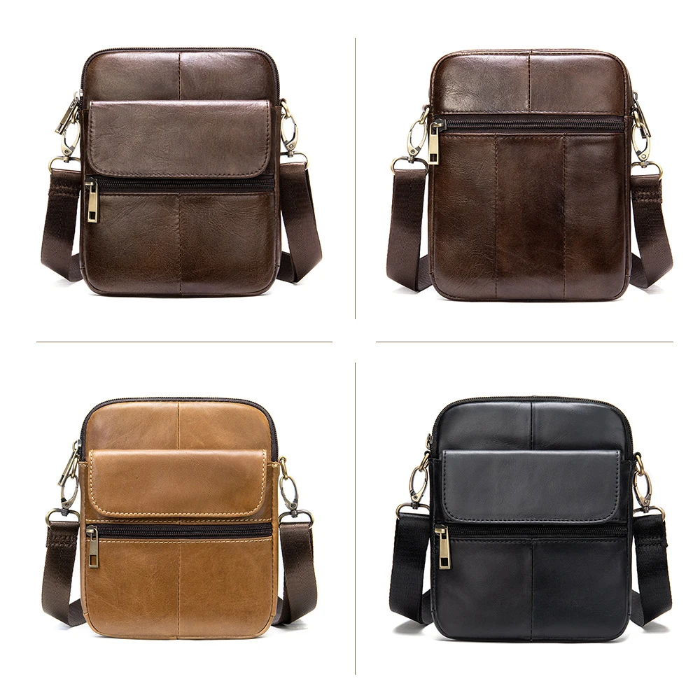 Casual men\'s bags Leather Small Shoulder Bag for men male crossbody bags soft cow skin messenger bags single shoulder bag