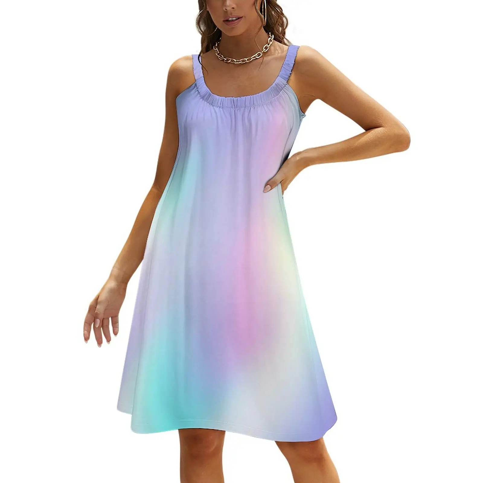 

Holographic Beach Sling Skirt elegant women's dresses for wedding Women's summer dress