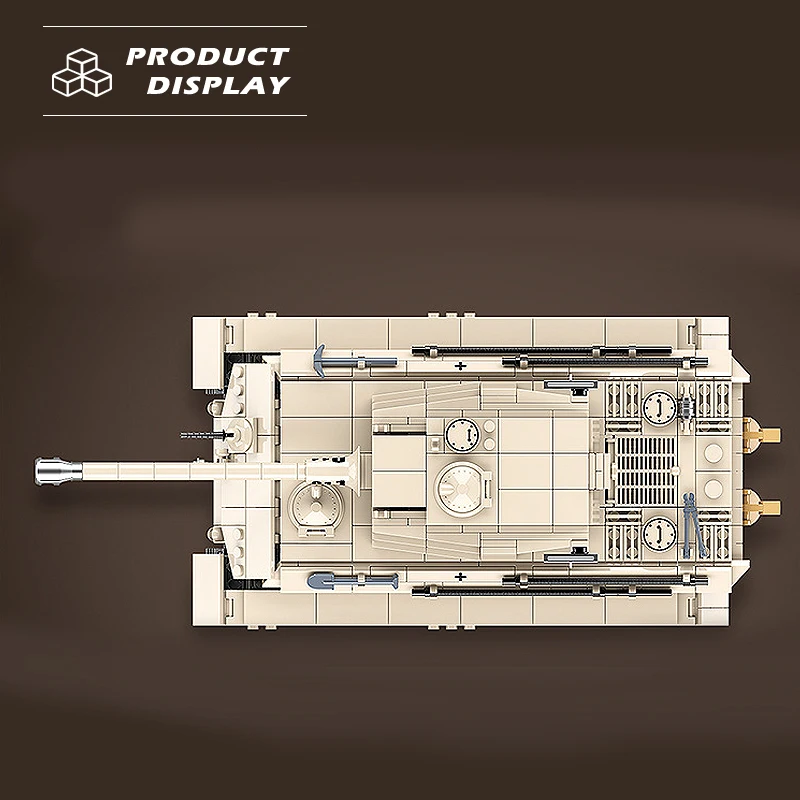 キングタイガー戦車モデルビルディングブロック、moc、ww2ミリタリー、軍隊の武器のレンガ、机の装飾、子供向けの組み立ておもちゃ、ギフト
