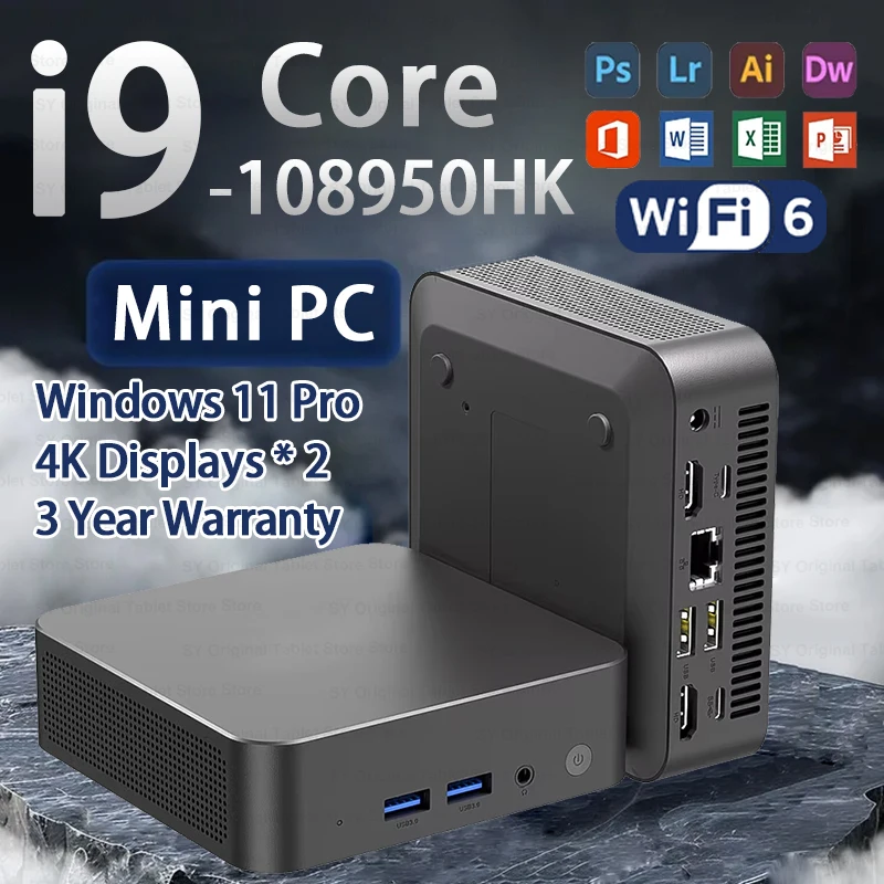 

Mini PC Core i9 10980HK i3 6100U Windows 11 Por Gamer Mini Computer 16GB 32GB DDR4 1TB SSD PC Gamer Desktop Portable office PC