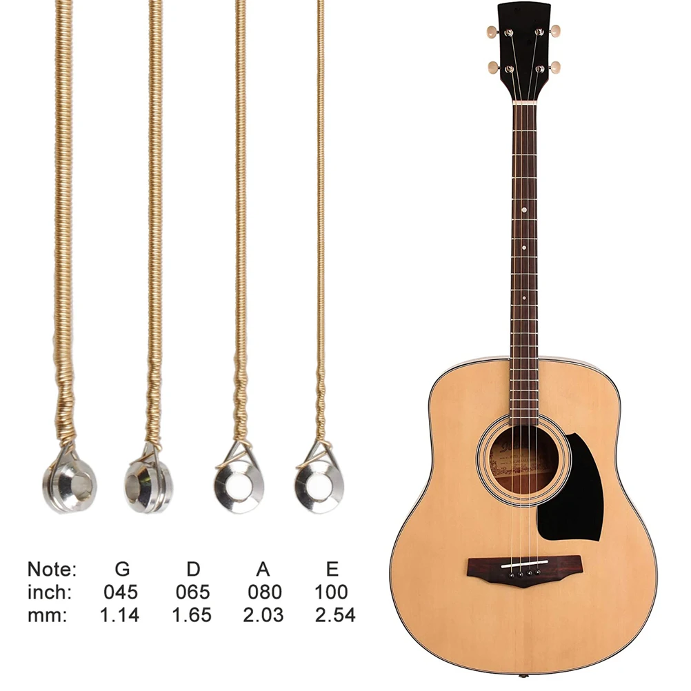 

Bass Strings Smooth Acoustic Guitar Easy to Replace Accessories Carbon Steel Parts