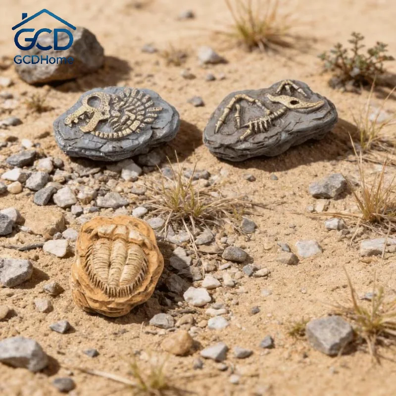 3/4/8pcs Realistic Mini Fossil Model Micro Landscape Desktop Decoration Ornaments, Home, Sand Tables/Bonsai/Photography Props