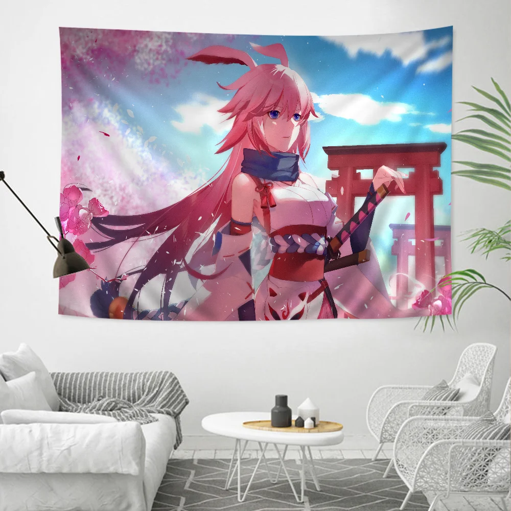 Honkai Impact Cartoon Tapestry Bohemian Wall Tapestries Mandala Wall Hanging Sheets