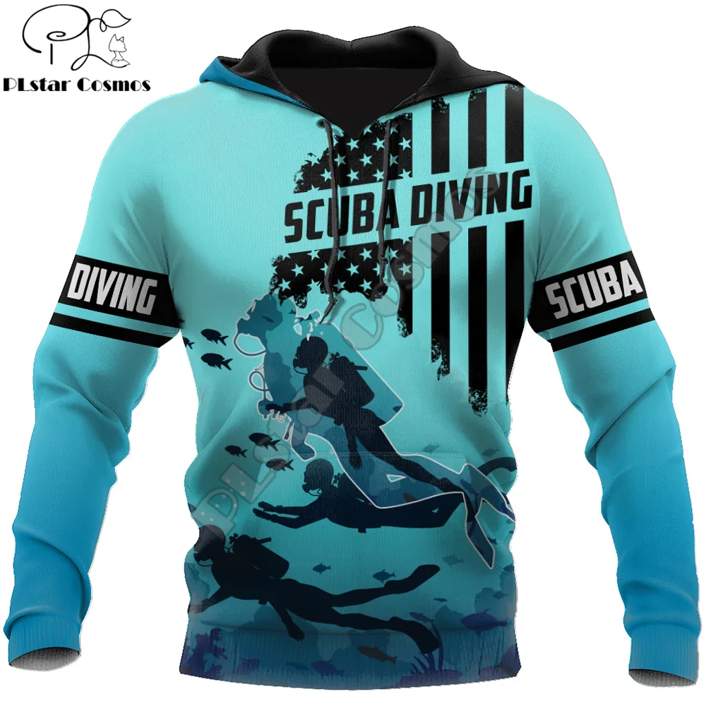 

PLstar Cosmos Scuba Diving 3D All Over Printed Men's Hoodie & Sweatshirt Autumn Unisex zip Hoodies Casual Sportswear DW943