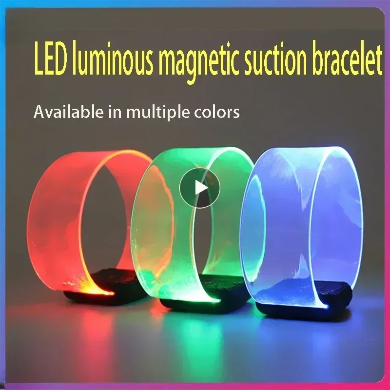 LED Battery Light-emitting Bracelet Silicone Sound Controlled Bracelet Flashing Safety Light Band Party Luminous Cheering Props