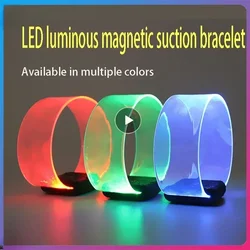 LED Battery Light-emitting Bracelet Silicone Sound Controlled Bracelet Flashing Safety Light Band Party Luminous Cheering Props