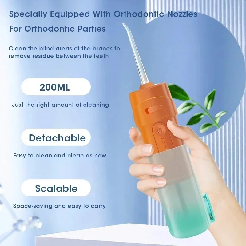 Portable USB Rechargeable Water Flosser Oral Irrigator Deep Clean Teeth Whitening Dental Care For Fresh Breath