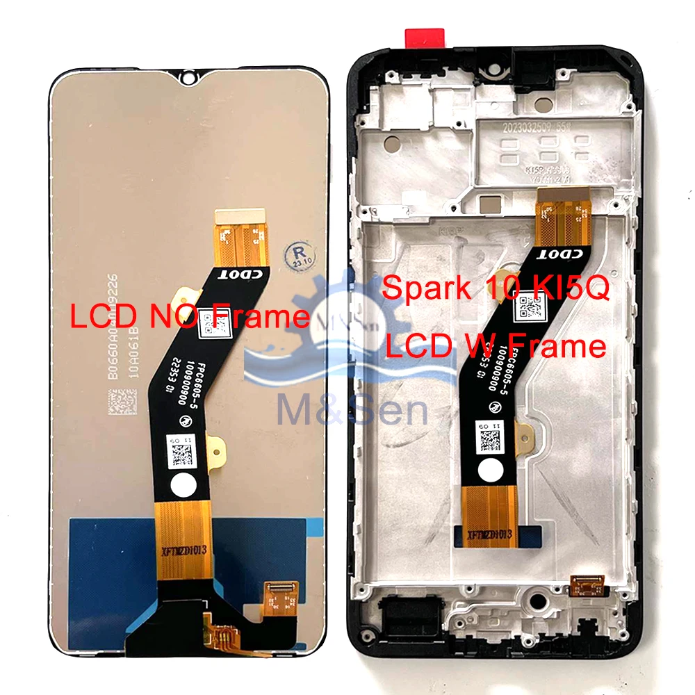 Tested For Infinix Smart 6 Smart 7 X6511 X6515 Display Screen Touch Panel For Tecno Spark 8C KG5k Spark 9 Pro KH7 Spark 10 Frame