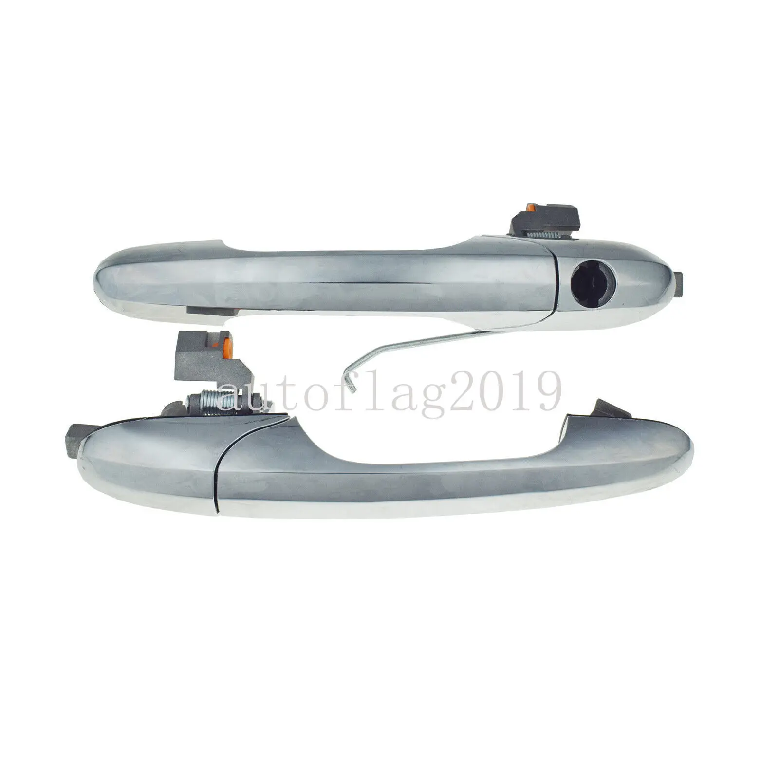 

for Fiat 500 2012 - 2019 2 Pieces Exterior Door Handles Chrome Front Left and Right -