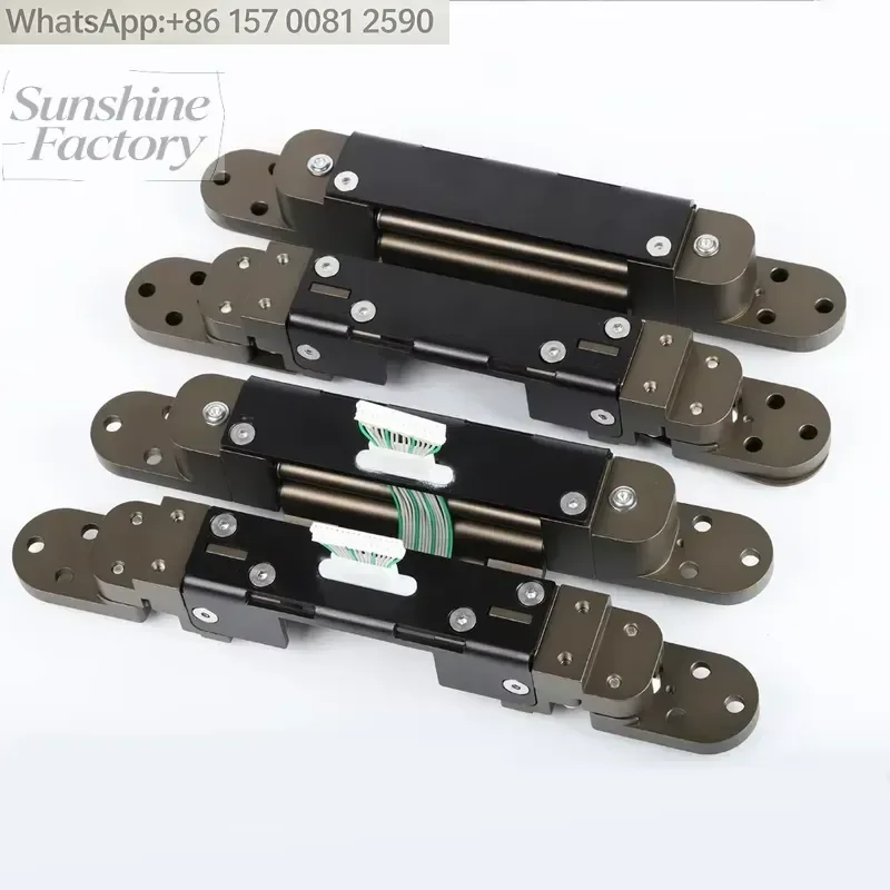 Modern 3D Invisible Heavy Door Hinge Zinc Alloy Concealed Electric Power Transfer Hinge Wire Adjustment 3D Invisible