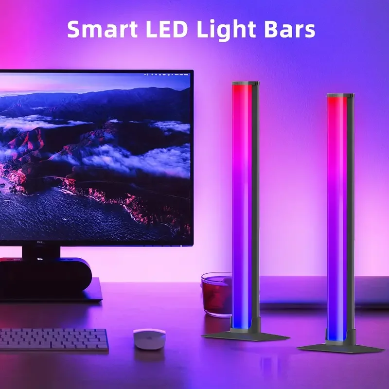 Smart RGB LED Light Bar for Room, 16 Million Colors, Three Control Modes, Dynamic Music Sync Mode, USB Interface Gaming Equipmen