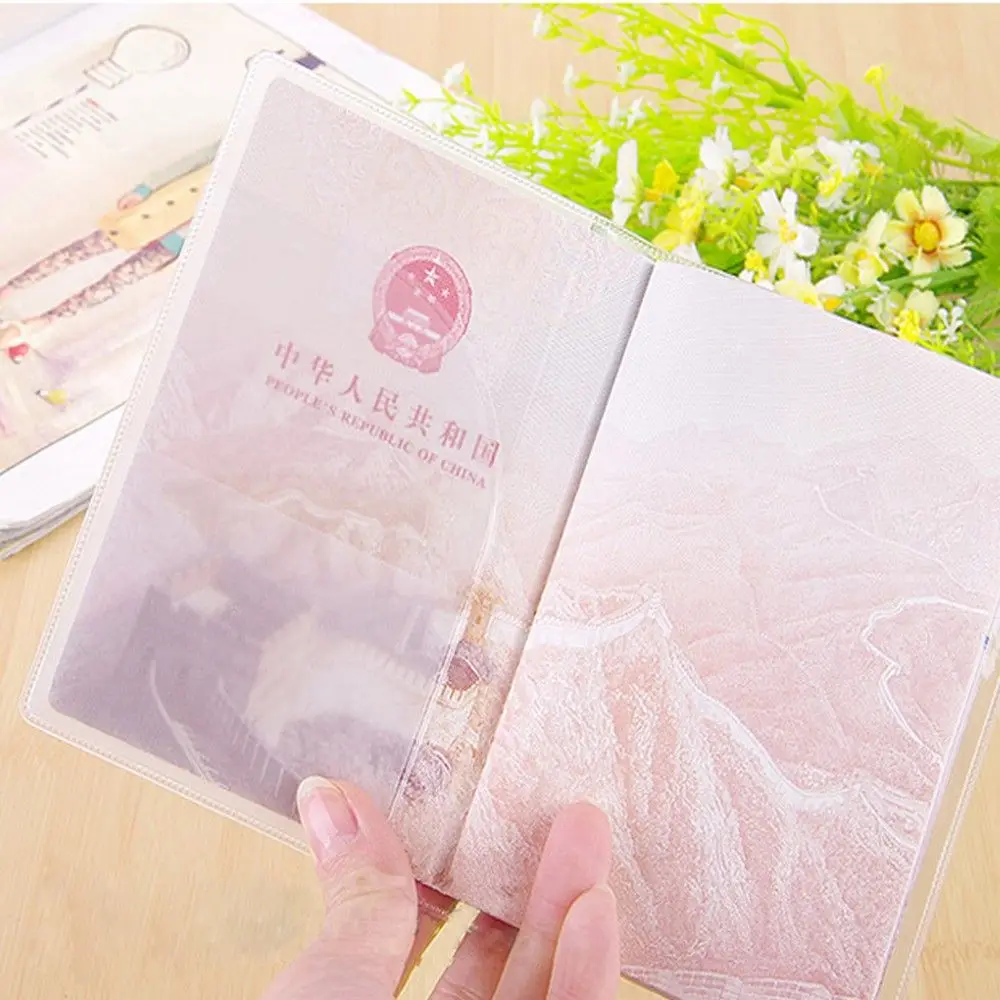 Clear Transparent Frosted Passport Cover Holder Case Organizer Card Travel Protector New