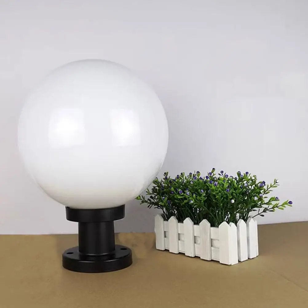 Runder Lampenschirm aus Acryl für Pfostenleuchten im Freien, lichtbeständig, minimalistisch, für Gartensäulen, Wasser