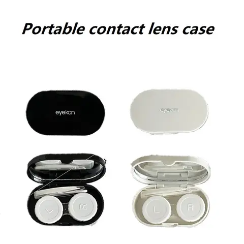 Lenses Box Black Colored Contact Lenses Cases Pupils Case Eye Lenses Set YXYJH01