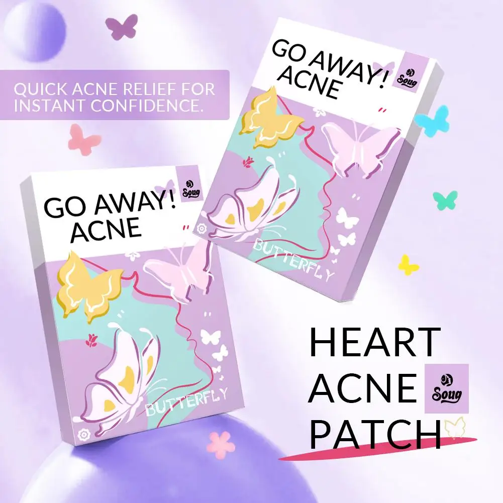120Pcs Butterfly Shape Acne Pimple Patch Stickers Blemish Spot Concealer Cover 0.1mm Acne Treatment Pimple Remover Skin Care