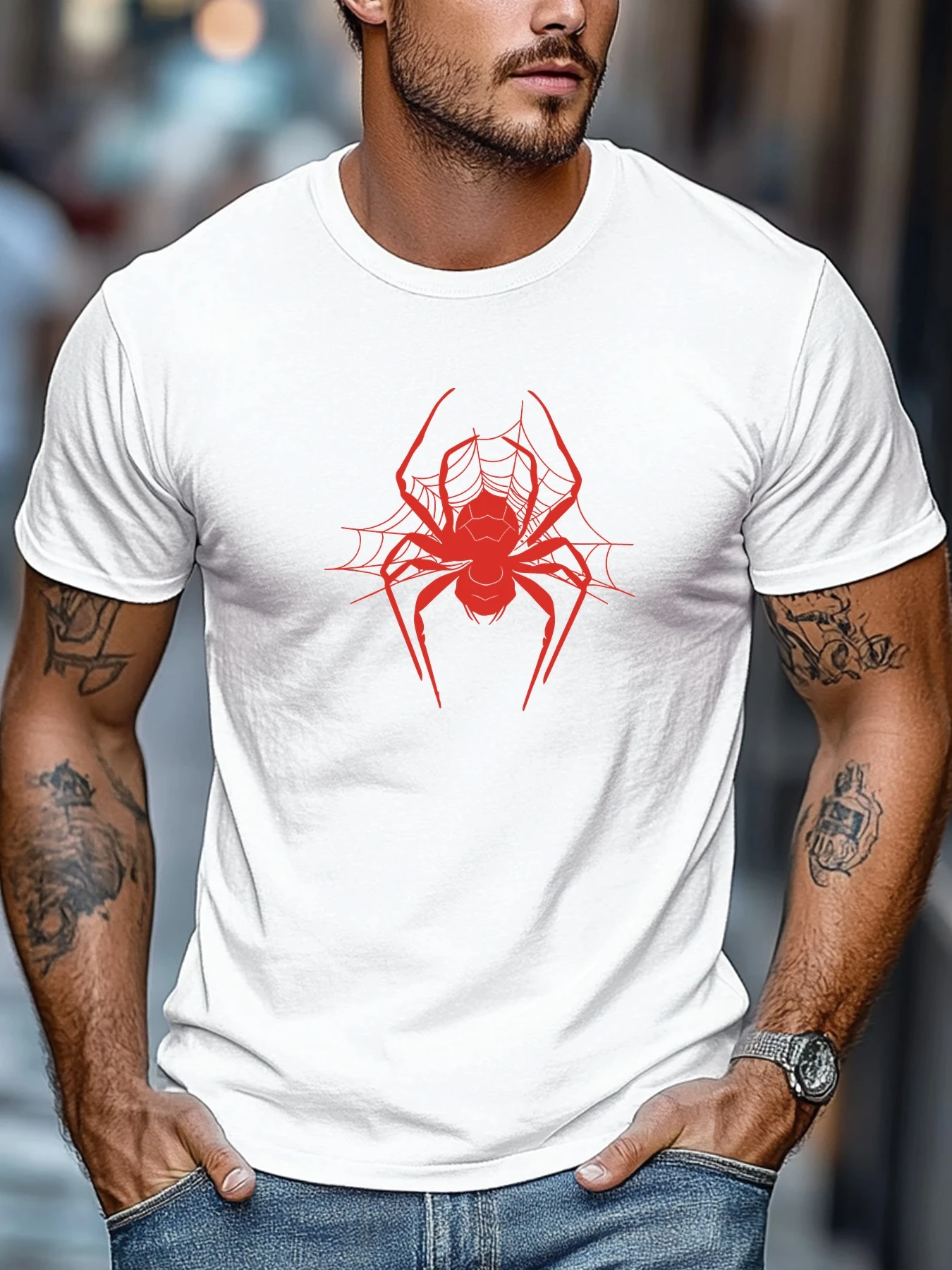 Red Web Motif Training Tee product image