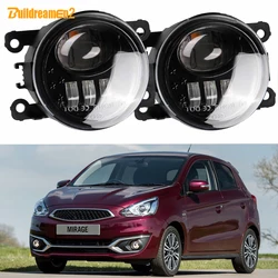 2 Pcs Car Front Fog Light 60W H11 LED Lens Fog Lamp For Mitsubishi Mirage Space Star Hatchback 2017 2018 2019 2020 2021 2022